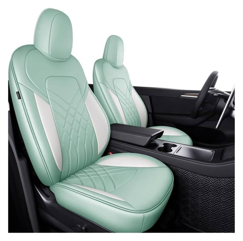 WEINUANXIN Auto Schonbezüge Für Modell 3 Für Modell Y 9895616206 Sitzbezüge Custom 5 Sitze Autositzbezüge Komplettset(5pcs Green Set) von WEINUANXIN