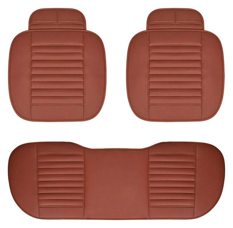 WEINUANXIN Auto Schonbezüge Für Renegade Für Compass Für Grand Cherokee Für Wrangler JK Für Patriot Für Liberty Auto Sitzbezüge Kissen Matte(Braun,3pcs) von WEINUANXIN