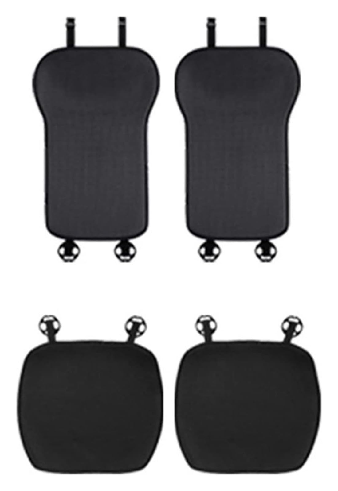 WEINUANXIN Auto Schonbezüge Für T&oyota Für Avalon Für Prado Für Etios Für Hilux Für Yaris Für Raize Für Voxy Auto Sitzkissen Set Protector Mat Pad(Two seat Black) von WEINUANXIN