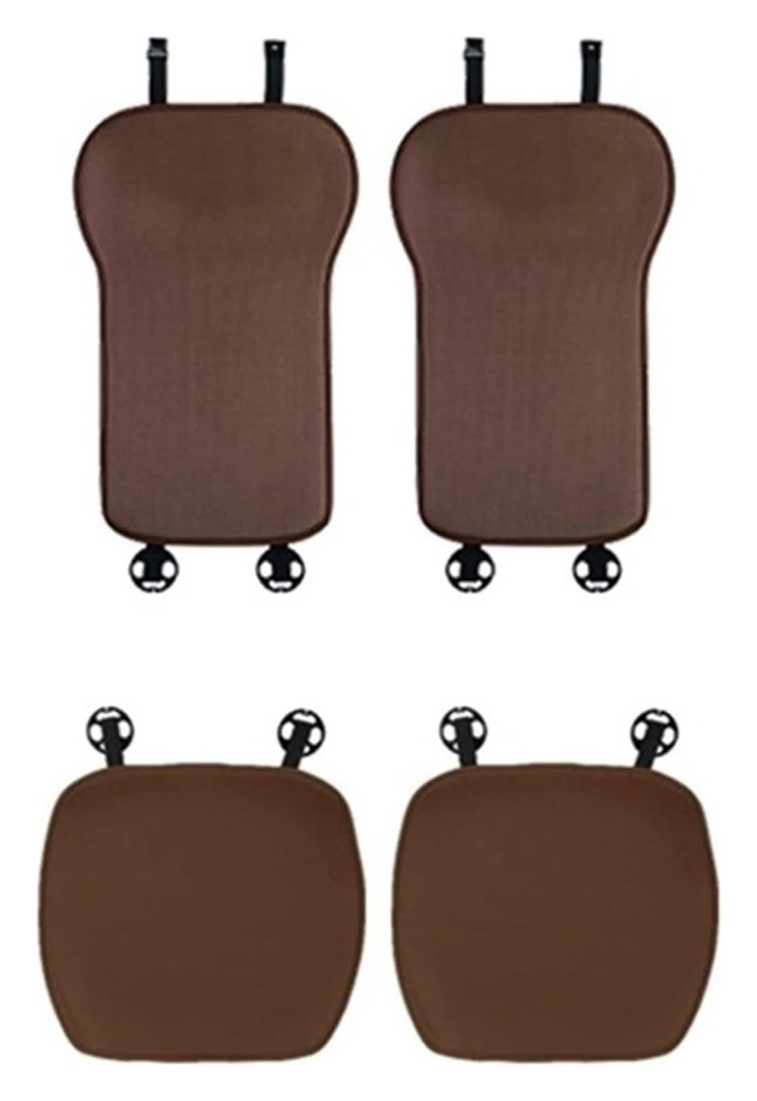 WEINUANXIN Auto Schonbezüge Für T&oyota Für Avalon Für Prado Für Etios Für Hilux Für Yaris Für Raize Für Voxy Auto Sitzkissen Set Protector Mat Pad(Two seat Brown) von WEINUANXIN