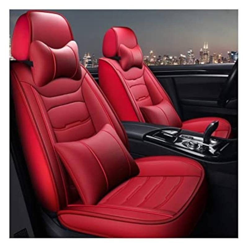 WEINUANXIN Auto Schonbezüge Für VW Für P&assat B5 Für Polo Für G&olf Für T&iguan Für J&etta Für T&Ouran Custom Leder Full Set Vorne Hinten Autositzbezug Kissen(3,Luxury) von WEINUANXIN