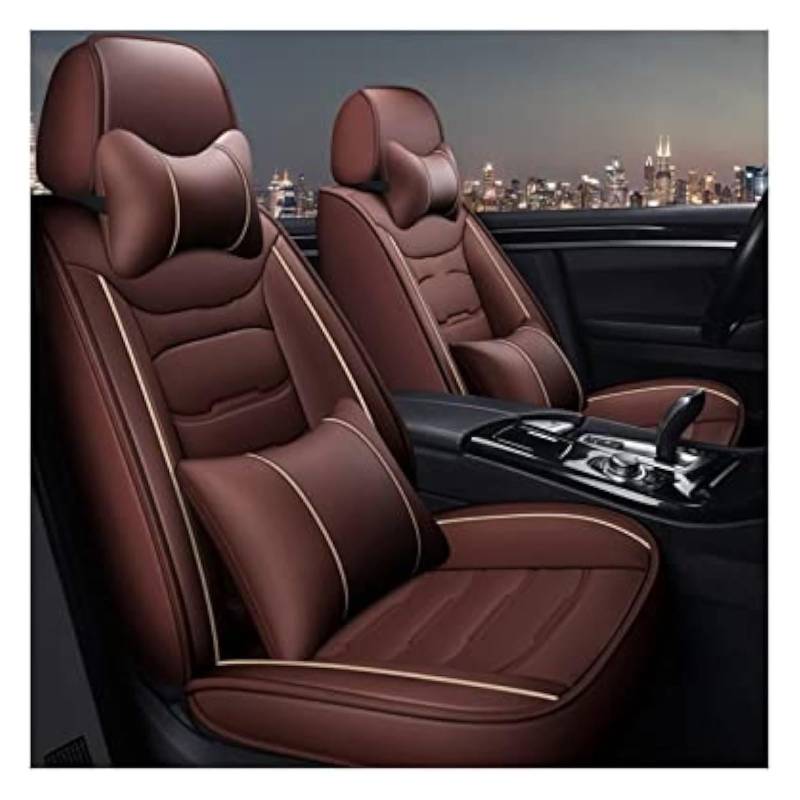 WEINUANXIN Auto Schonbezüge Für VW Für P&assat B5 Für Polo Für G&olf Für T&iguan Für J&etta Für T&Ouran Custom Leder Full Set Vorne Hinten Autositzbezug Kissen(6,Luxury) von WEINUANXIN