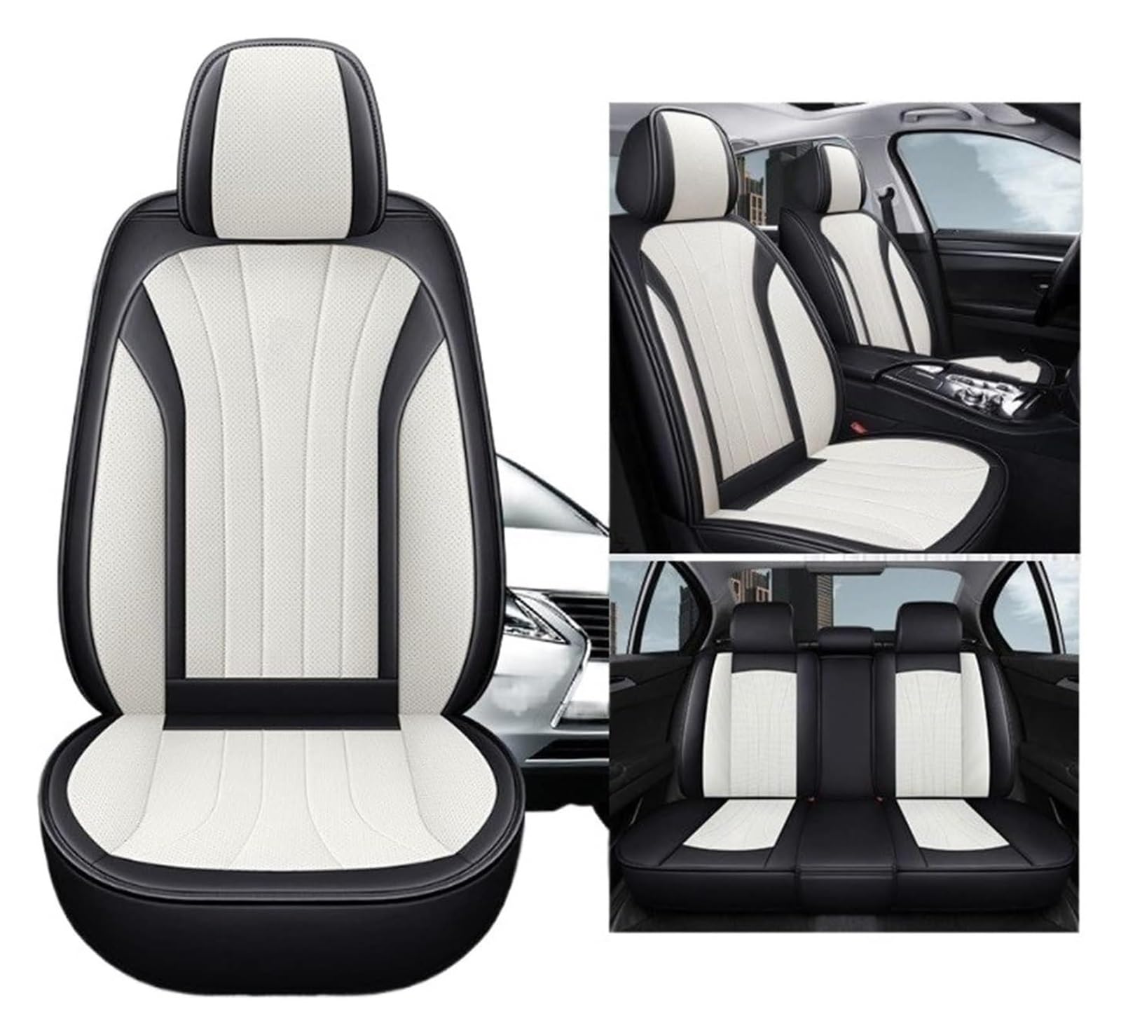 WEINUANXIN Auto Schonbezüge Für Volvo S60 LS90 XC60 XC90 V50 V60 XC40 CX70 Leder Autositzbezüge Vorne Hinten Sitzschoner Sitzbezüge(7,Standard) von WEINUANXIN