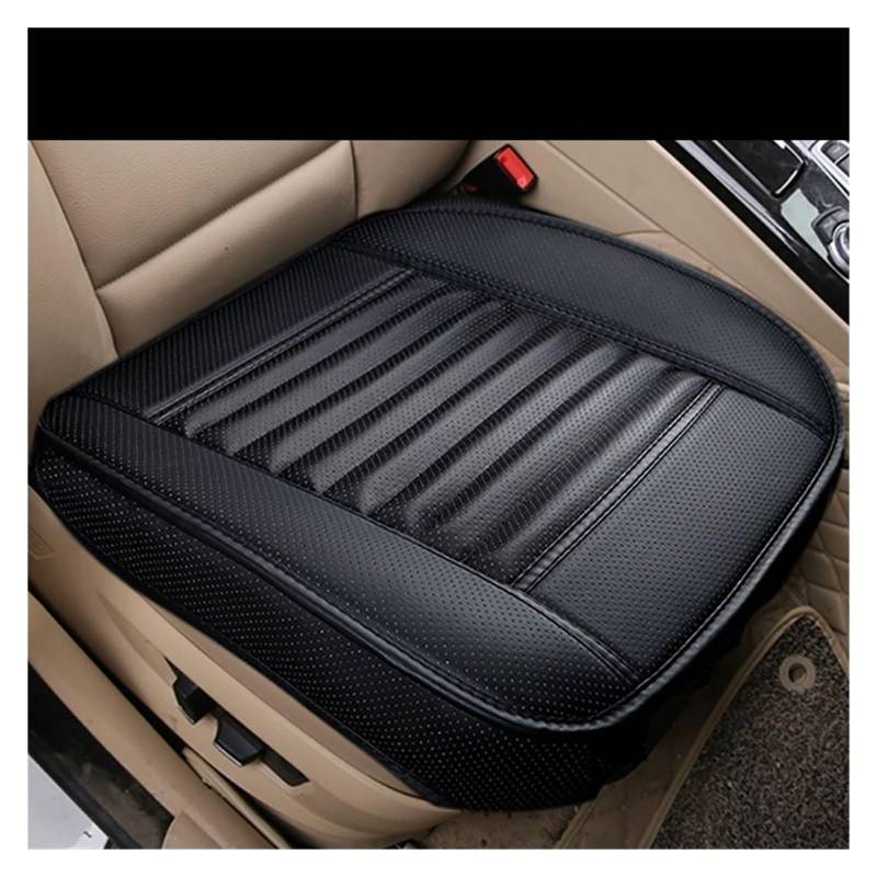 WEINUANXIN Auto Schonbezüge Leder-Autositzbezug für den Innenbereich, Autositzbezug, Kissenmatte, universeller Sitzbezug, Teppich, Autozubehör.(Schwarz,1xFront Seat Covers) von WEINUANXIN