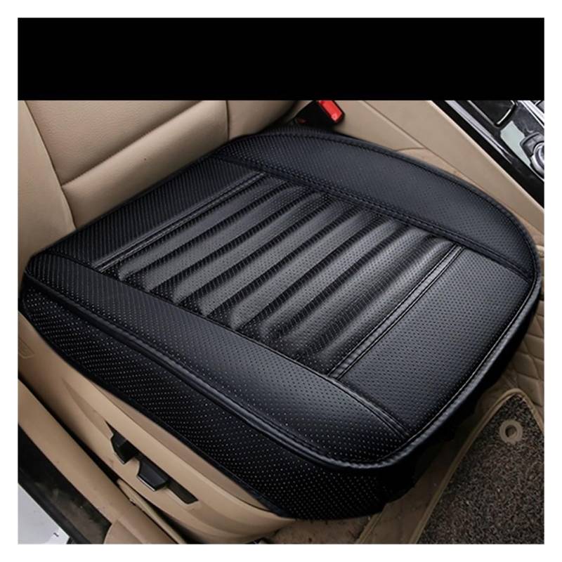 WEINUANXIN Auto Schonbezüge Leder-Autositzbezug für den Innenbereich, Autositzbezug, Kissenmatte, universeller Sitzbezug, Teppich, Autozubehör.(Schwarz,2xFront Seat Covers) von WEINUANXIN