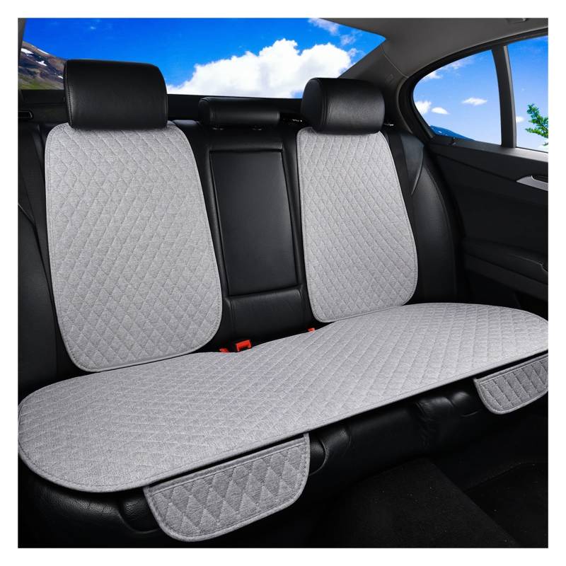 WEINUANXIN Auto Schonbezüge Universal Auto Sitzbezug Schutz Auto Flachs Hinten Rückenlehne Leinen Sitzkissen Pad Automotive Innen.(Grey) von WEINUANXIN