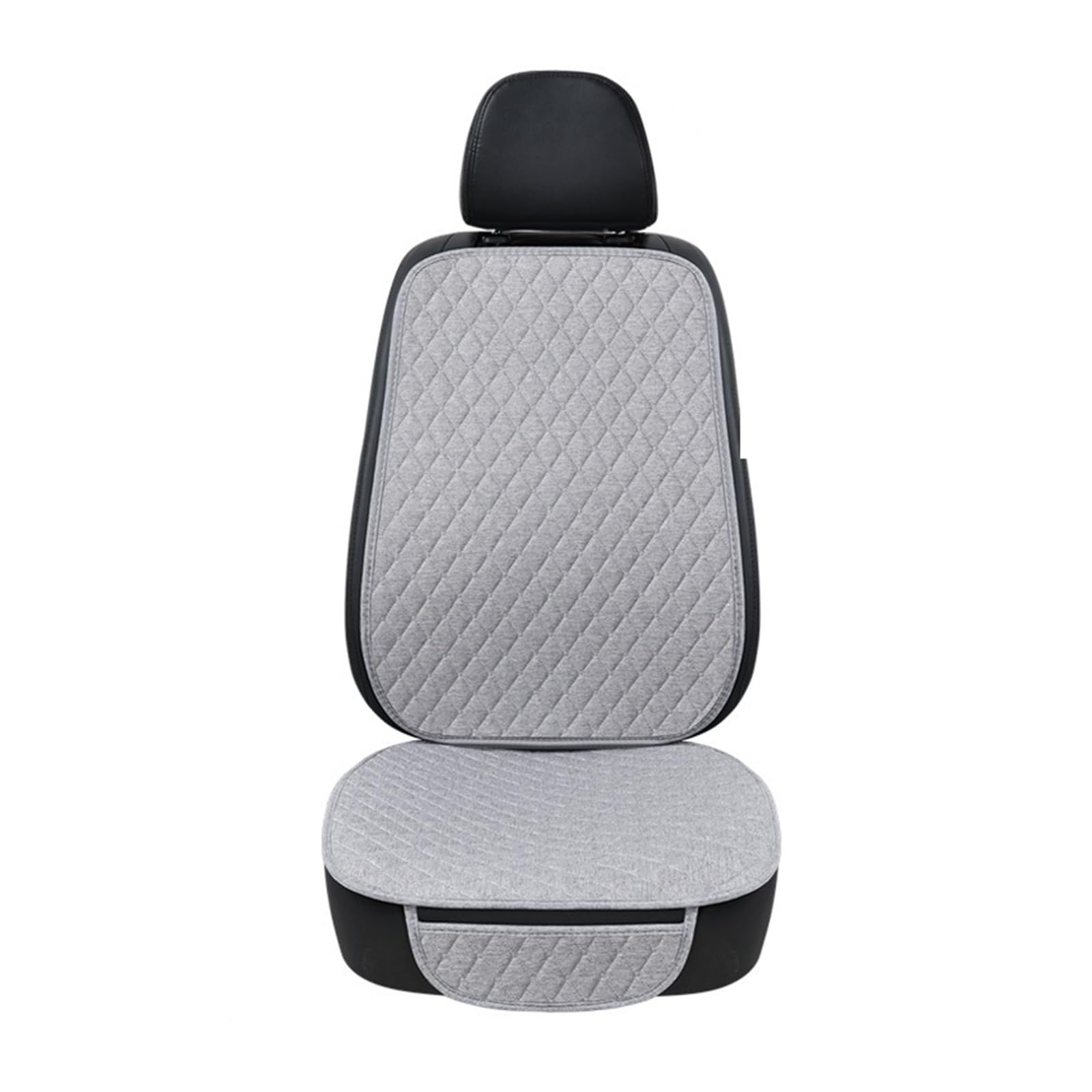 WEINUANXIN Auto Schonbezüge Universal Auto Sitzbezug Schutz Auto Flachs Hinten Rückenlehne Leinen Sitzkissen Pad Automotive Innen.(Grey,1xHigh Back Seat Covers) von WEINUANXIN