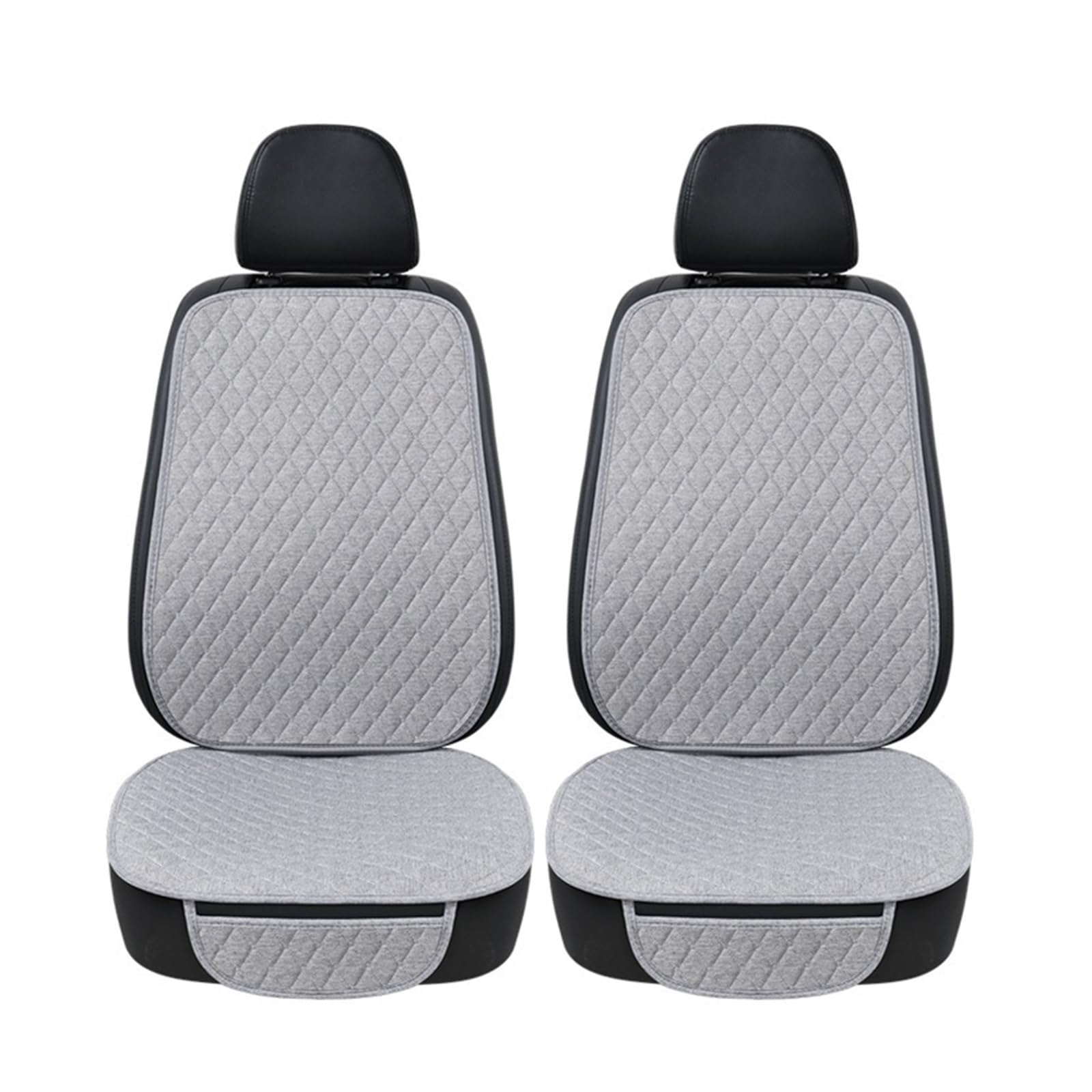 WEINUANXIN Auto Schonbezüge Universal Auto Sitzbezug Schutz Auto Flachs Hinten Rückenlehne Leinen Sitzkissen Pad Automotive Innen.(Grey,2xHigh Back Seat Covers) von WEINUANXIN