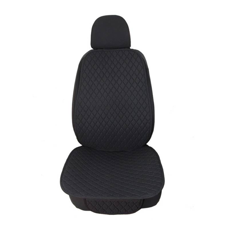 WEINUANXIN Auto Schonbezüge Universal Auto Sitzbezug Schutz Auto Flachs Hinten Rückenlehne Leinen Sitzkissen Pad Automotive Innen.(Schwarz,1xHigh Back Seat Covers) von WEINUANXIN