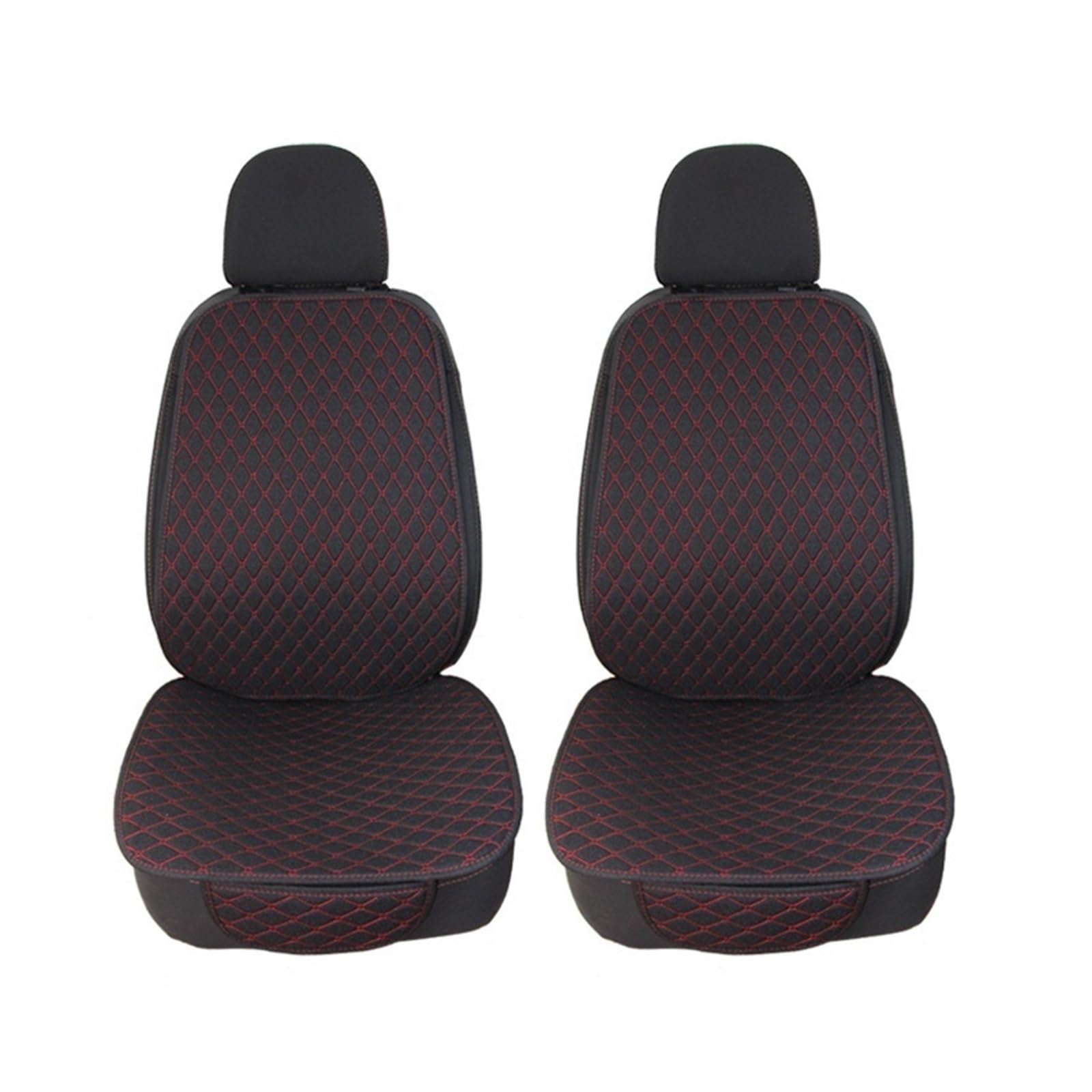 WEINUANXIN Auto Schonbezüge Universal Auto Sitzbezug Schutz Auto Flachs Hinten Rückenlehne Leinen Sitzkissen Pad Automotive Innen.(rot,2xHigh Back Seat Covers) von WEINUANXIN