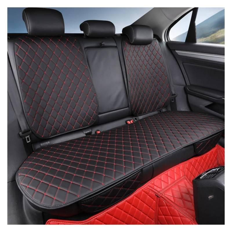 WEINUANXIN Auto Schonbezüge Universal Autositzbezug Lederkissen Auto Vorne Hinten Rücksitz Sitzbezug Auto Stuhl Sitzschutz.(Red line) von WEINUANXIN