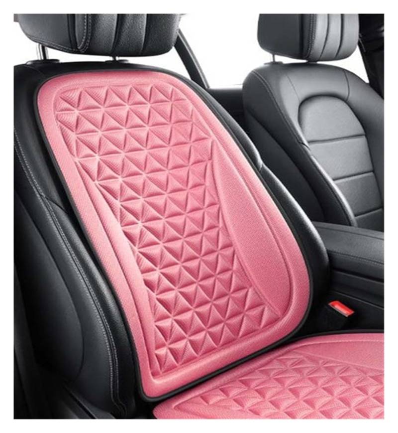 WEINUANXIN Auto Schonbezüge Universal-Massage-Autositzbezug, Auto-Stuhlkissen, atmungsaktiver Stoffbezug, Sommerpolster mit Rückenlehne.(Rosa) von WEINUANXIN