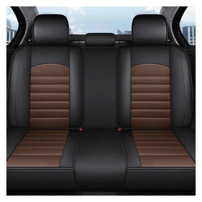 WEINUANXIN Auto Schonbezüge Universeller All-Inclusive-Auto-Ledersitzbezug, Autozubehör-Schutz.(Black Brown) von WEINUANXIN