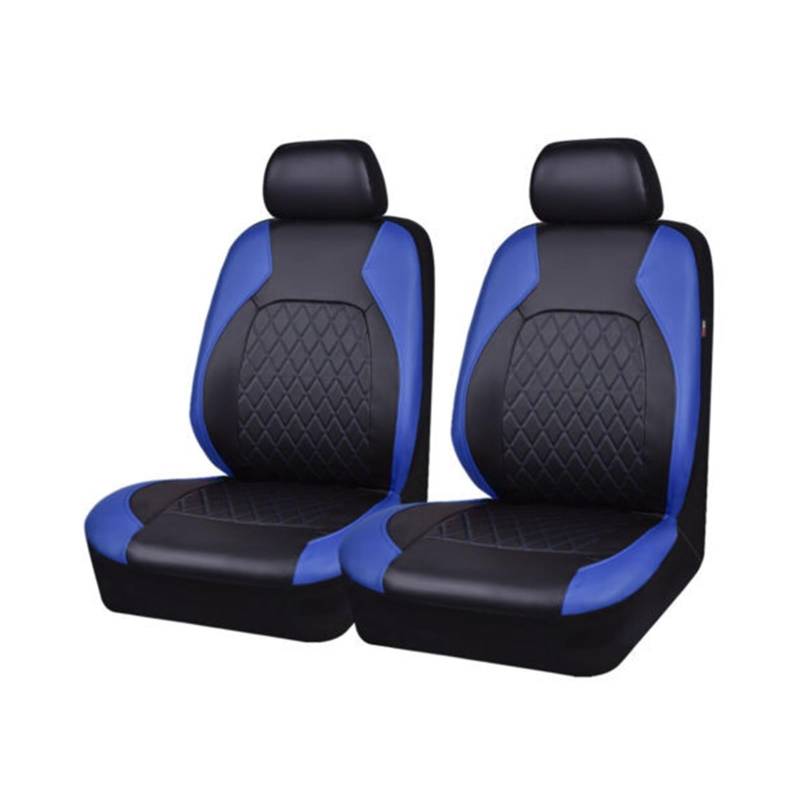 WEINUANXIN Auto Schonbezüge Universeller Autositzkissenschutz, PU-Leder-Sitzbezug, Bequeme Auto-Stuhlmatte.(Blau,2xHigh Back Seat Covers) von WEINUANXIN