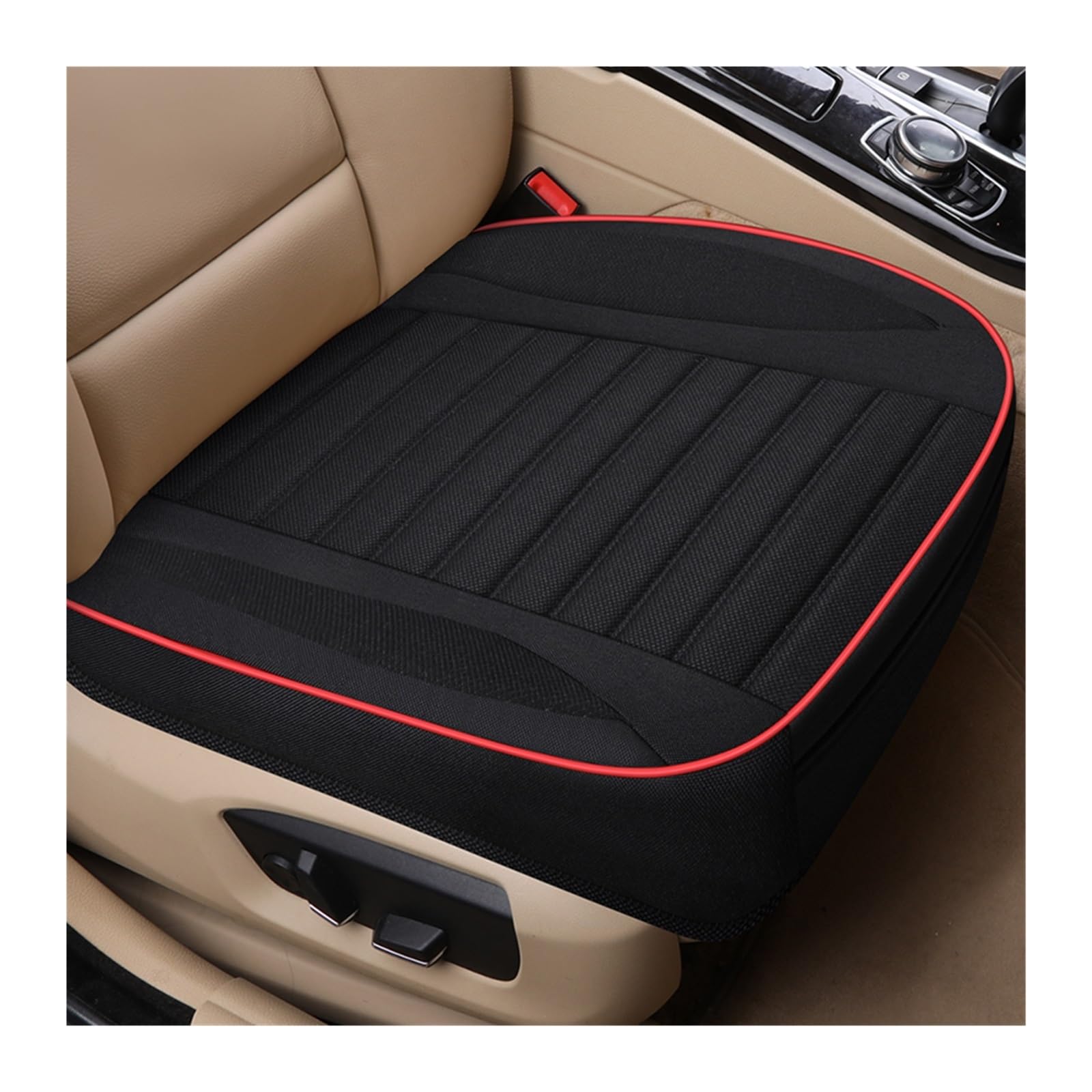 WEINUANXIN Auto Schonbezüge Universeller Flachs-Autositzbezug, atmungsaktiv, Autositzkissenschutz, vorne und hinten, Verstellbarer Autostuhl.(Schwarz,1xFront Seat Covers) von WEINUANXIN