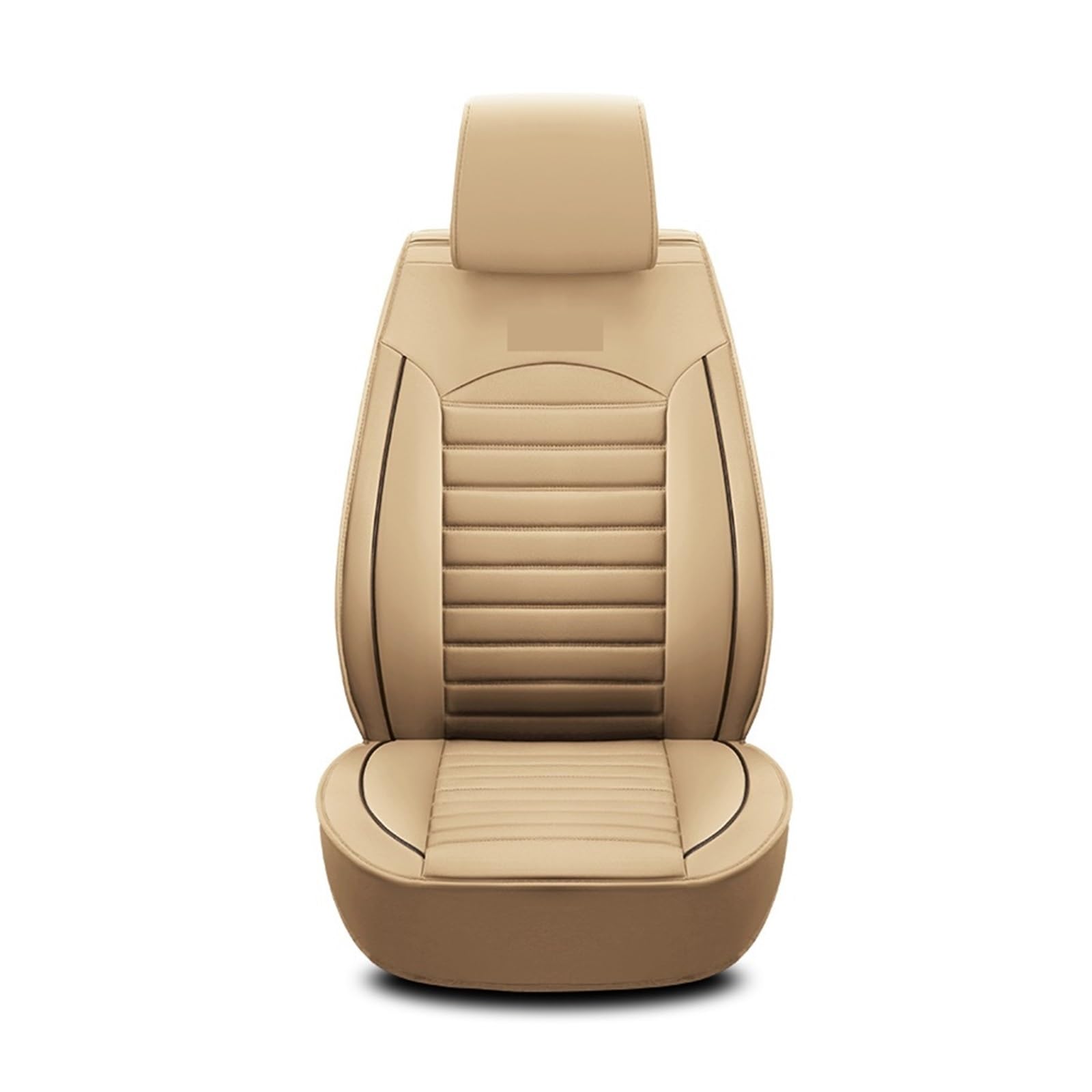 WEINUANXIN Auto Schonbezüge Universeller kompletter Satz Auto-Kissenschutz, Leder-Autositzbezug, bequemes Kopfstützen-Lendenkissen.(Beige,Rear Seat Covers) von WEINUANXIN