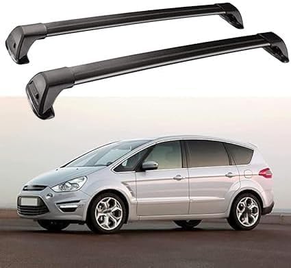 Aluminium Dachträger Relingträger für Ford S-MAX 2006 2007 2008-2013 2014 2015, Querträger Gepäck Cargo Top Dachgepäckträger Querstangen Gepackträger Zubehör von WEIQQI