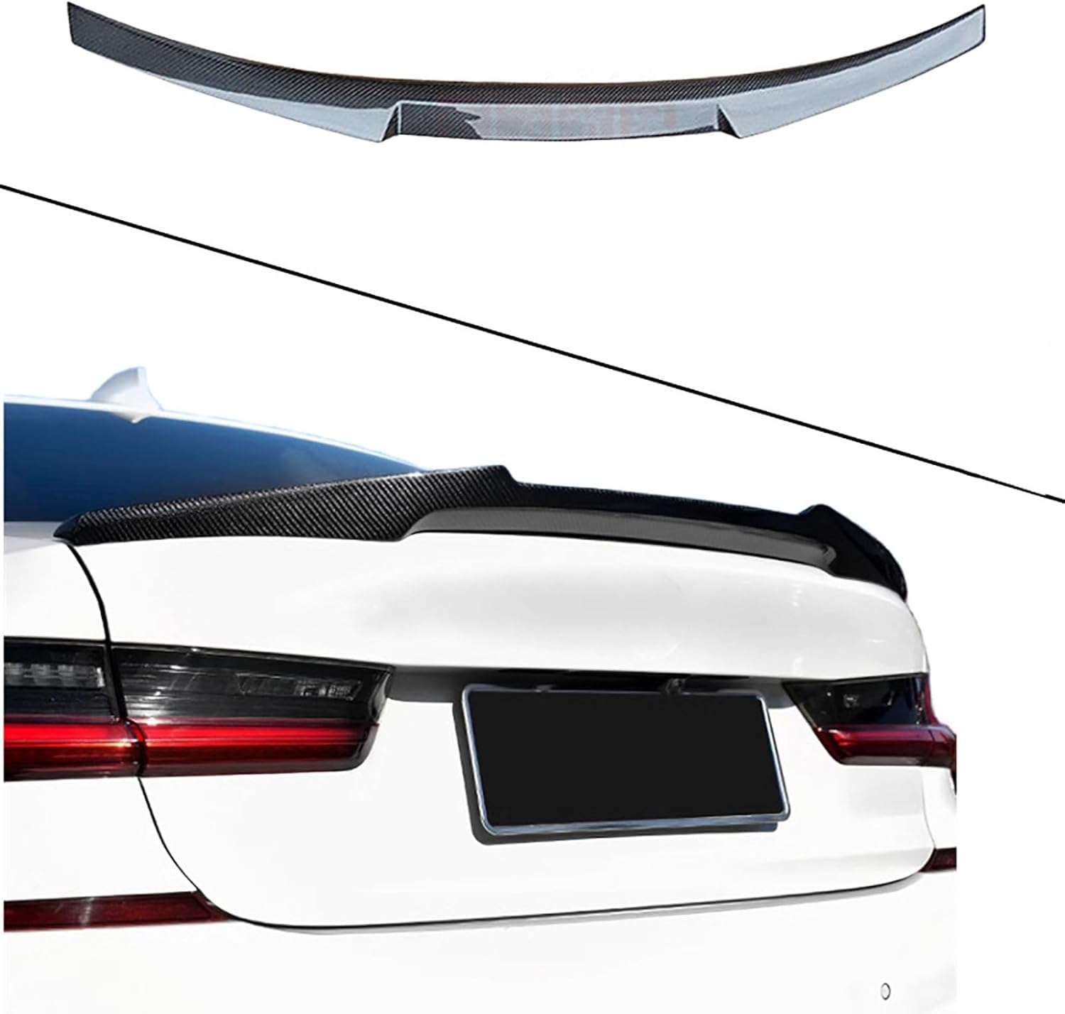 Auto Heckspoiler Spoiler für BMW 3 Series G20 G28 2020-2024, ABS Material Heckkofferraumlippe Heckspoilerflügel Kofferraum Spoiler Rear Trunk Wing Auto Heckspoiler Spoiler für BMW 3 Series G20 G28 2020-2024, ABS Material Heckkofferraumlippe Heckspoilerflügel Kofferraum Spoiler Rear Trunk Wing von WEIQQI