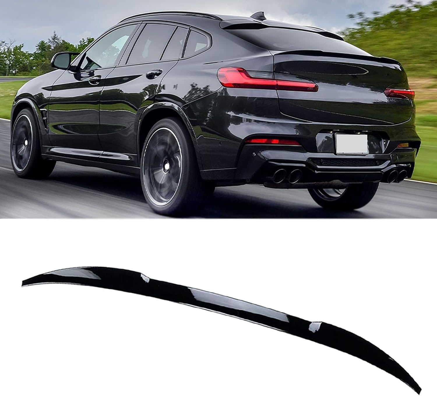 Auto Heckspoiler Spoiler für BMW X4 G02 2018-2024 M Style, ABS Material Heckkofferraumlippe Heckspoilerflügel Kofferraum Spoiler Rear Trunk Wing Auto Heckspoiler Spoiler für BMW X4 G02 2018-2024 M Style, ABS Material Heckkofferraumlippe Heckspoilerflügel Kofferraum Spoiler Rear Trunk Wing von WEIQQI