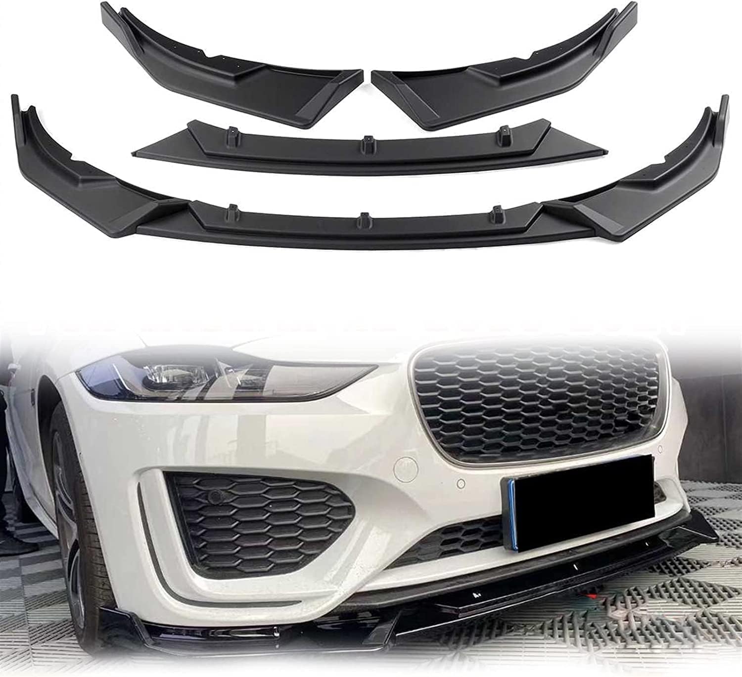 Auto Frontspoiler für Jaguar XE 2020-2021, Frontstoßstangen Lippenkörper Autoteile Autoantikollisionsschutz Body Styling Teile Zubehör von WEISLA