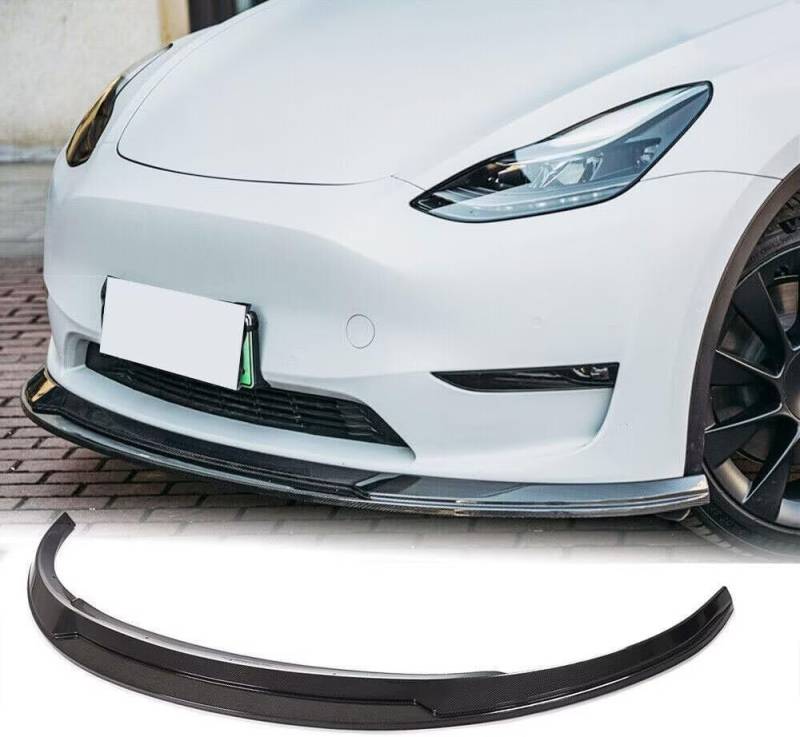 Auto Frontspoiler für Tesla Model Y Sport Utility 2019-2023, Frontstoßstangen Lippenkörper Autoteile Autoantikollisionsschutz Body Styling Teile Zubehör von WEISLA
