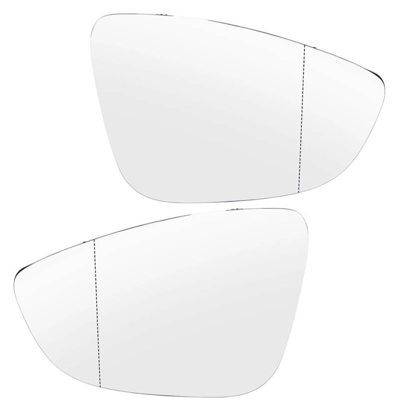 Ersatzspiegel Für VW Für J&etta 6 MK6 2011-2017 Für CC Für p&assat B7 Für S&CIROCCO Für Eos Für Käfer Autospiegelglas Autoflügelspiegelglas(Left and Right) von WEKPOPMEVL