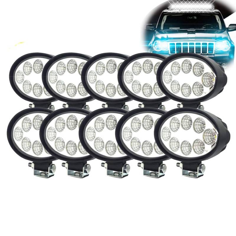 WELLIT 10x24w Led Arbeitsscheinwerfer Led Oval Worklight Scheinwerfer 12V 24V Traktor Offroad Arbeitslicht Arbeitslampe von WELLIT