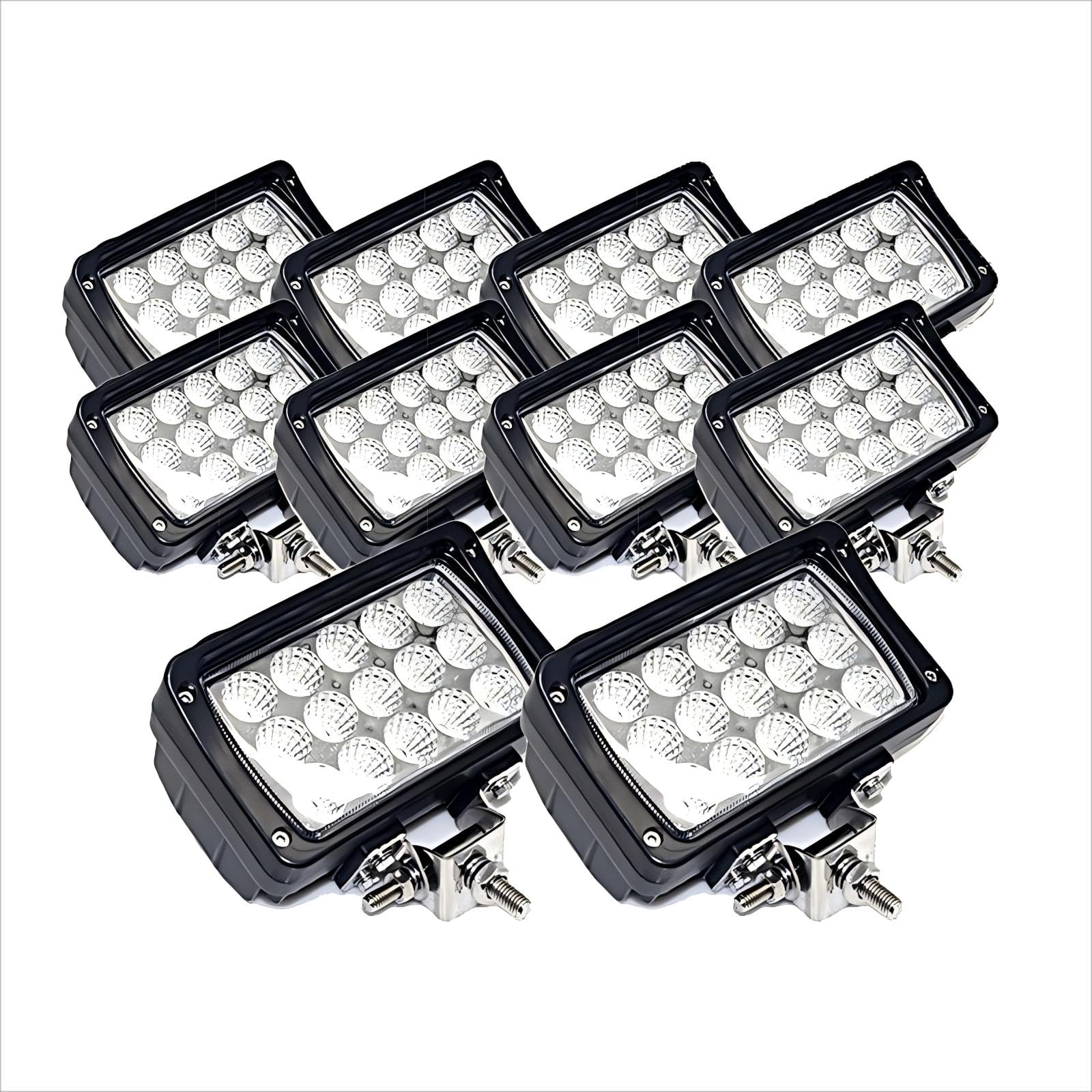 WELLIT 10x45w Led Arbeitsscheinwerfer Rechteckig Flutlicht Reflektor Worklight Scheinwerfer Arbeitslicht Offroad 12v 24v von WELLIT