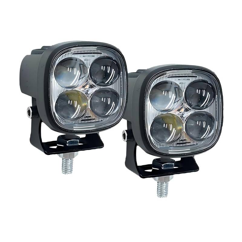 WELLIT Led arbeitsscheinwerfer Motorrad,2 x 2 Zoll 40W Led scheinwerfer 12v 24v Weiß/Gelb Spot Led Pods Zusatzscheinwerfer offroad beleuchtung für Traktor Auto SUV Motorrad von WELLIT