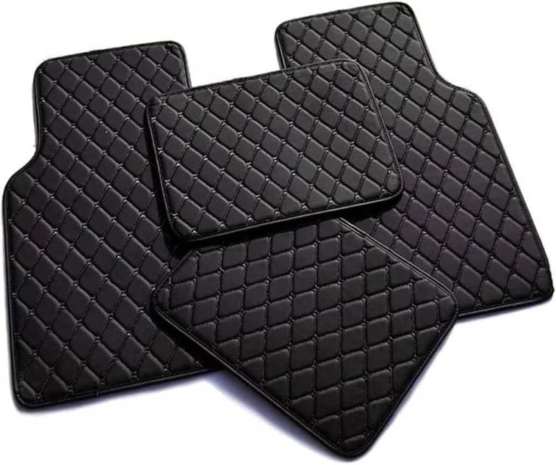 4pcs Auto FußMatten für Alfa Romeo Spider GTV (Type 916) 1994-2006,PU Leder Auto Fußmatten Allwetter Wasserdicht Anti Rutsch Tragen Floor Mats Innenraum Zubehör,A-Black von WELYSYSB