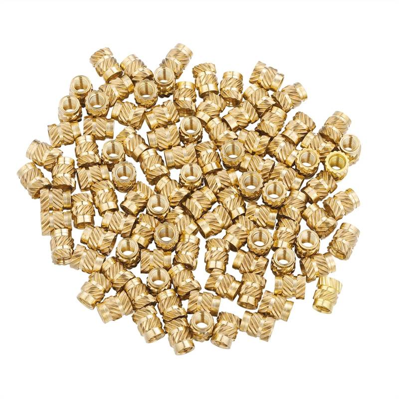 Brass Nuts Knurled Nuts,Embedment Nuts, Hot Melt Nut 200pcs M3 Brass Hot Melt Inset Nuts Heating Molding Copper Thread Inserts Nut Twill Knurled Injection Nut For 3D Printer (Size : M3x3x4.5)(M3x8x4.5 von WENFEN