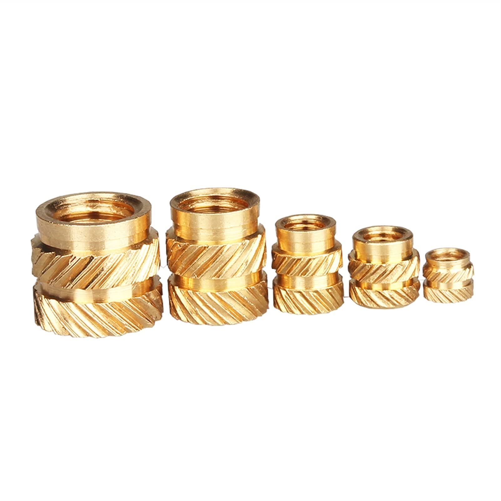 Brass Nuts Knurled Nuts,Embedment Nuts, Hot Melt Nut M2 M3 200Pcs Insert Knurled Nuts Brass Hot Melt Inset Nuts Heating Molding Copper Thread Inserts Nut (Size : M3x3x4.2 (200pcs))(M3x5x4.2 (200pcs)) von WENFEN