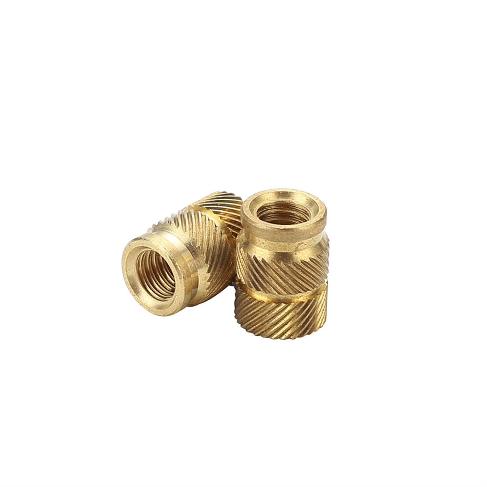 Brass Nuts Knurled Nuts,Embedment Nuts, Hot Melt Nut M2.5 Brass Hot Melt Inserts Nut Heating Molding Copper Thread Inset Nuts SL-type Double Twill Knurled Injection Brass Nut 200Pcs (Size : M2.5 X D3. von WENFEN