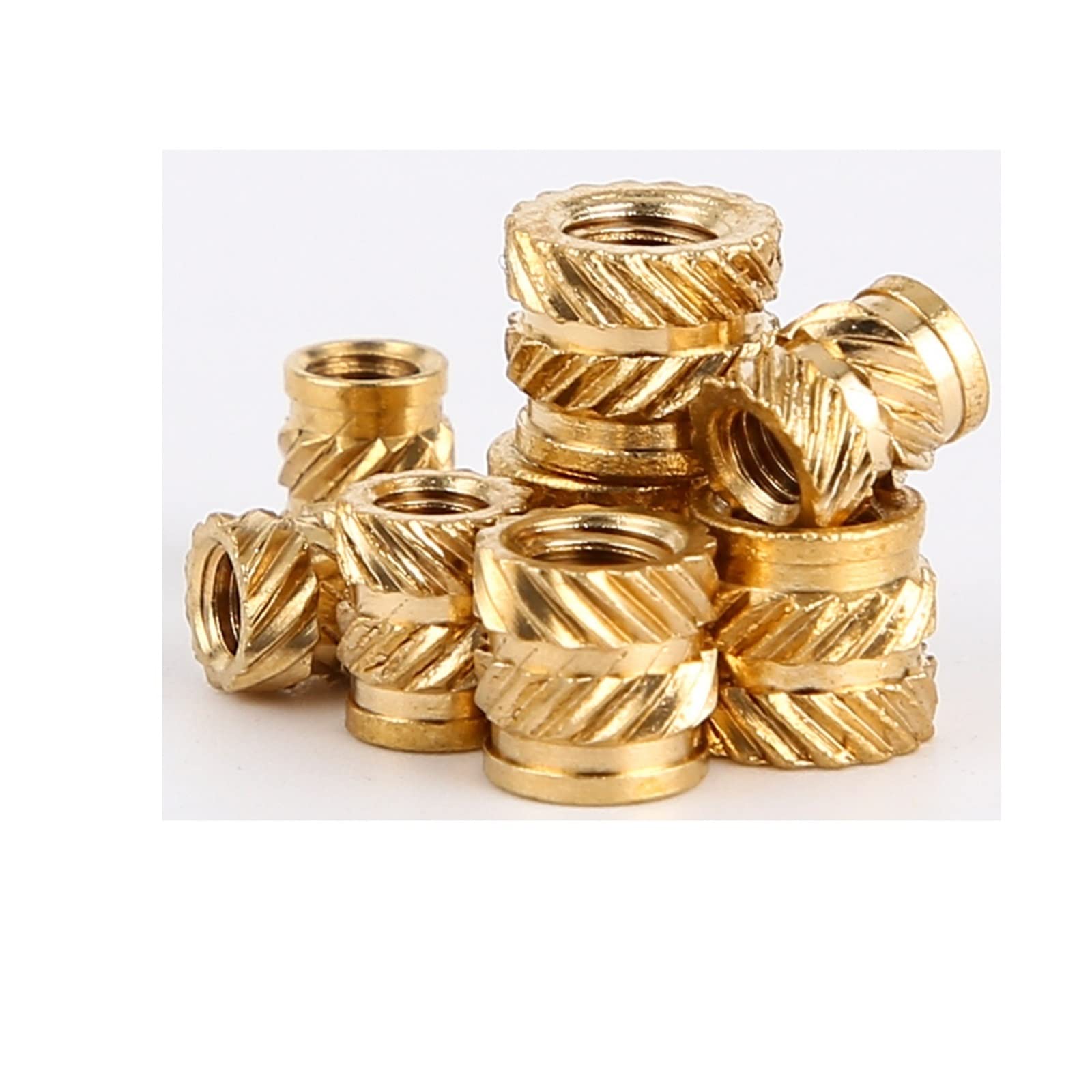 Brass Nuts Knurled Nuts,Embedment Nuts,Brass Knurled Nuts 100Pcs Heat Set Insert Nuts Female Thread Brass Knurled Inserts Nut Embed Parts Pressed Fit Into Holes For 3D Printing M3 (Size : M3x4.6x4.5)( von WENFEN