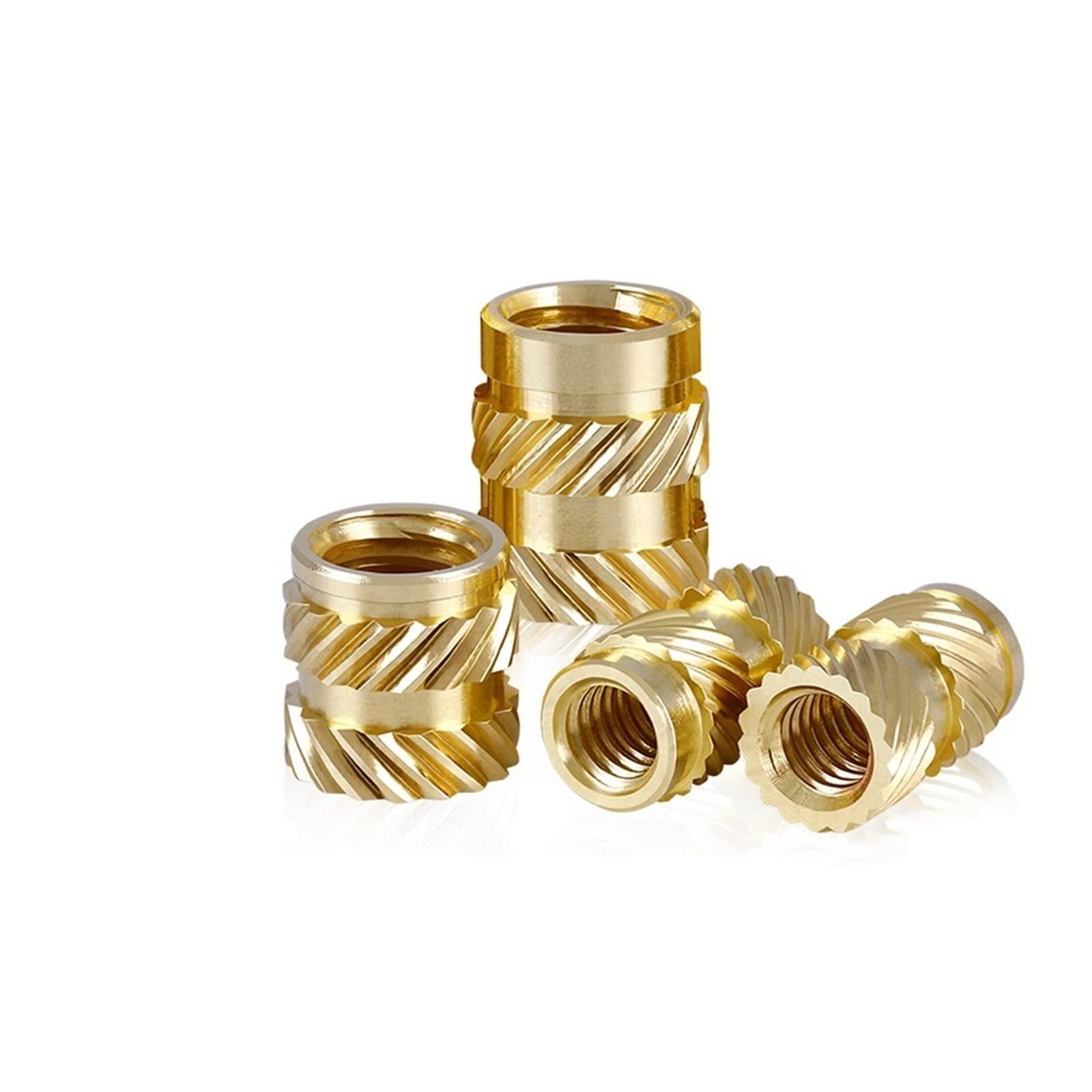 Brass Nuts Knurled Nuts,Embedment Nuts,Brass Knurled Nuts M2 M3 100Pcs Insert Knurled Nuts Brass Hot Melt Inset Nuts Heating Molding Copper Thread Inserts Nut (Size : M3x5.7x4.6(100pcs))(M2x3.5x3.5(10 von WENFEN