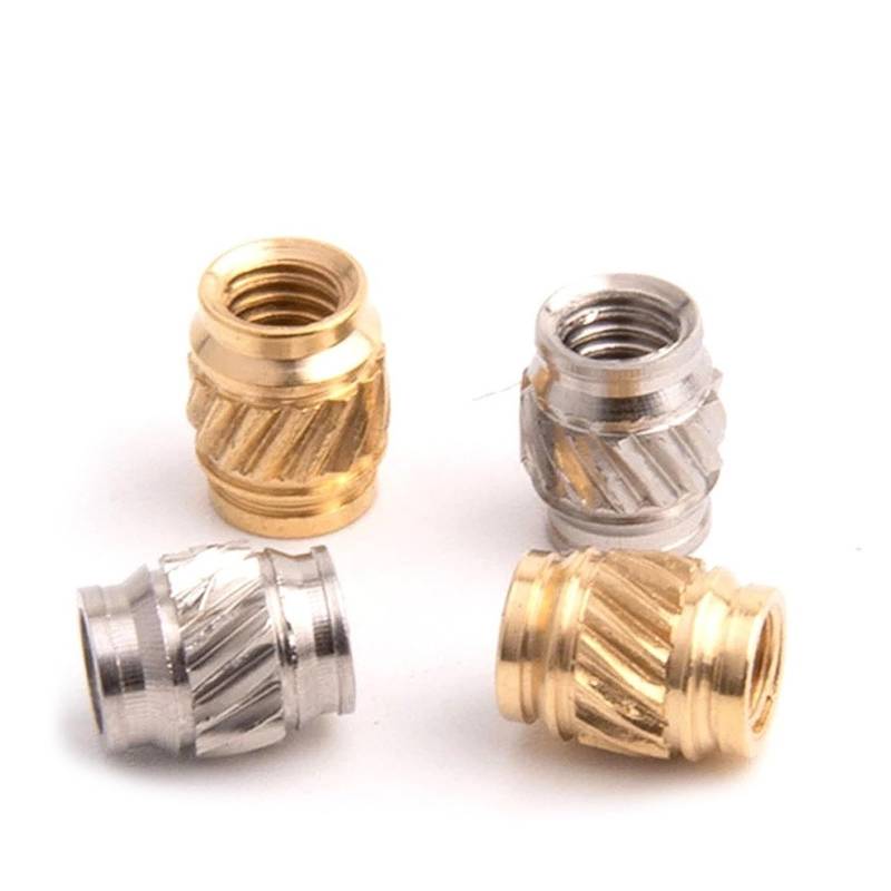 Brass Nuts Knurled Nuts,Embedment Nuts,Brass Knurled Nuts M3 M4 M5 M6 Hot Melt Brass Insert Nut Copper Heat Knurled Thread Insertion Stainless Steel Injection Molded Embedded Fasteners (Color : 20PCS, von WENFEN