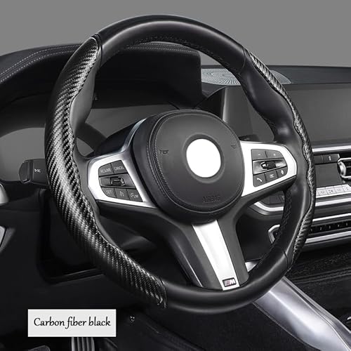 Segmentierte Auto-Lenkradabdeckung, für Audi Q3 2019+ Anti-rutsch Atmungsaktives Auto-Lenkradbezug Lenkradschutz Auto Innenraum zubehör,A von WEQTYSAB