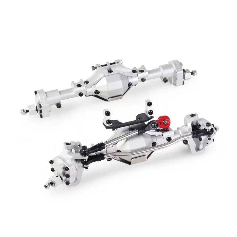 WERGHHG RC-Cars-Upgrade Teile Für Axial Für SCX10 III 90046 90047 1/10 RC Crawler Upgrade Zubehör Metall Vorne Hinten Portal Achse Änderung Zubehör(Silver) von WERGHHG