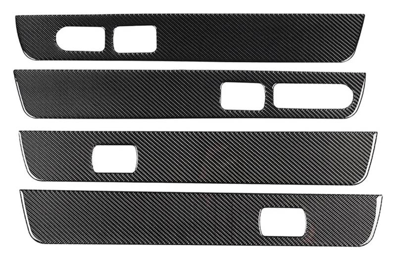 Auto-Styling-Innenraum Für Hummer H2 2003-2007 Auto Innen Tür Panel Trim Aufkleber Dekoration Zubehör(Schwarz) von WERKFNKBNH