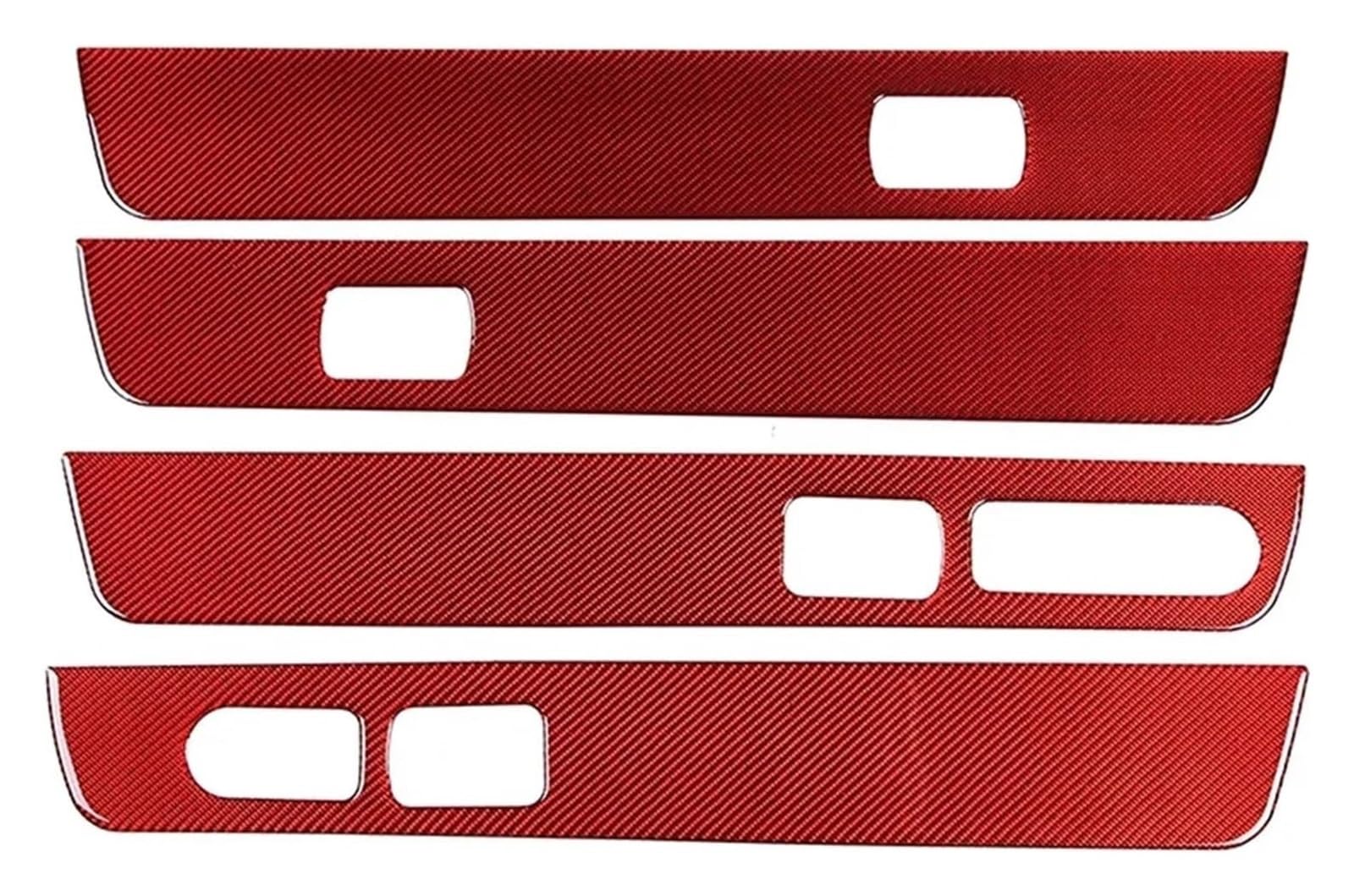 Auto-Styling-Innenraum Für Hummer H2 2003-2007 Auto Innen Tür Panel Trim Aufkleber Dekoration Zubehör(rot) von WERKFNKBNH