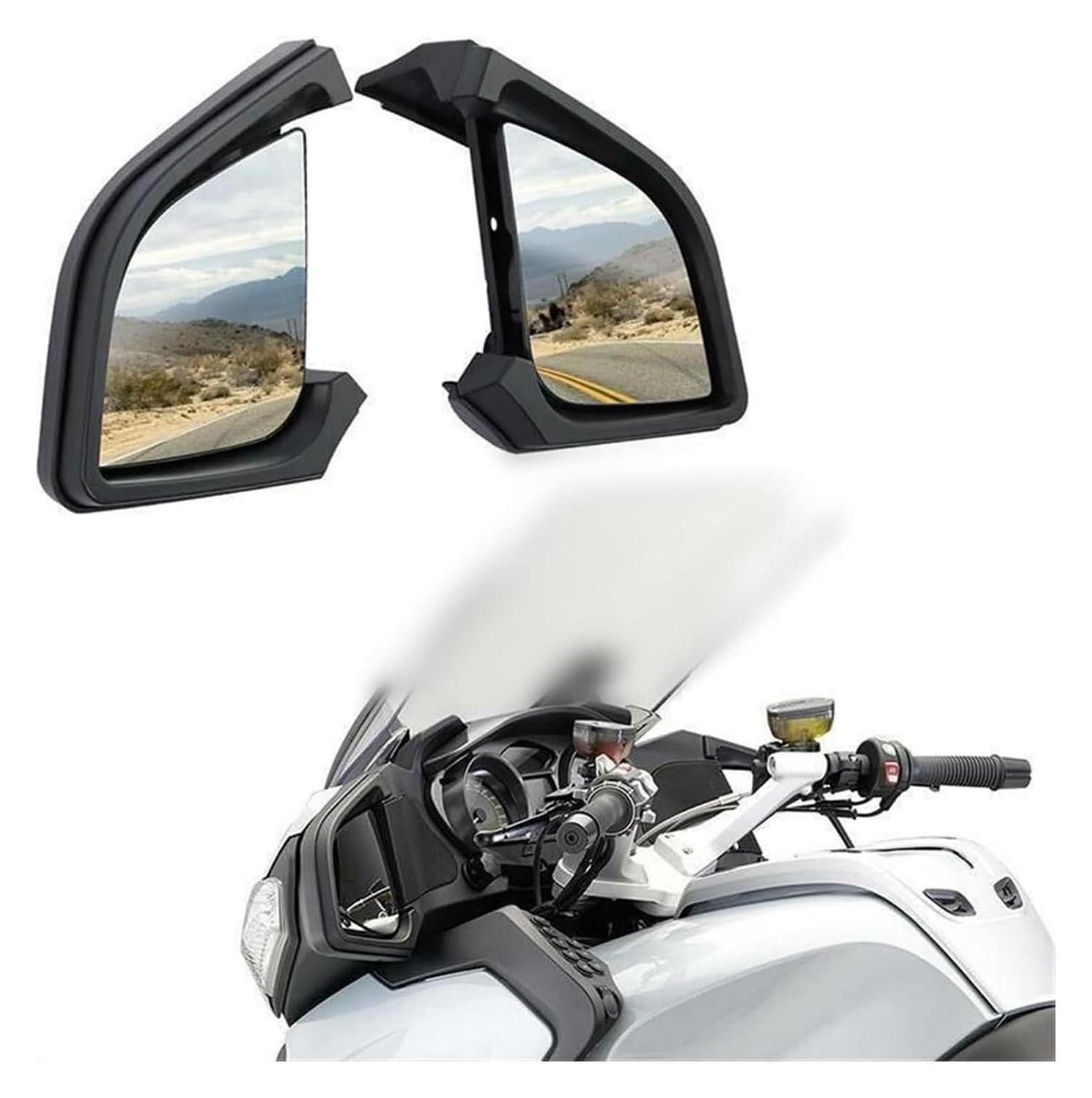 Dekorativer Spiegel Motorräder Für BM&W R1200RT R1200 RT 2005-2012 Motorrad Rückansicht Seitenspiegel Links Rechts Flügel Spiegel Motorrad Bar End Spiegel von WERKFNKBNH