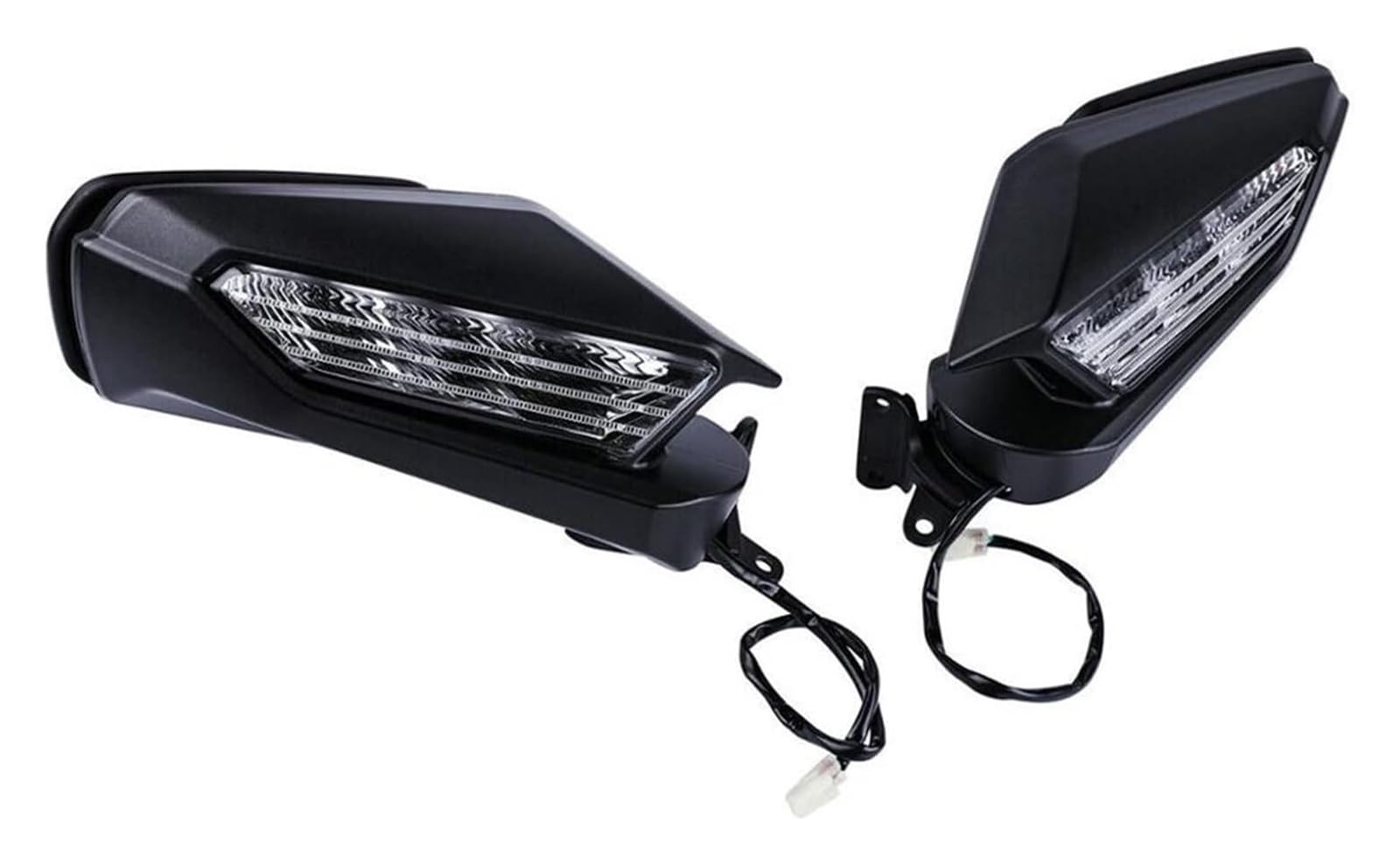 WERKFNKBNH Dekorativer Spiegel Motorräder Für Gold Wing GL1800 2018 2019 2020 2021 2022 Motorrad Rückspiegel LED Blinker(Matte Black) von WERKFNKBNH