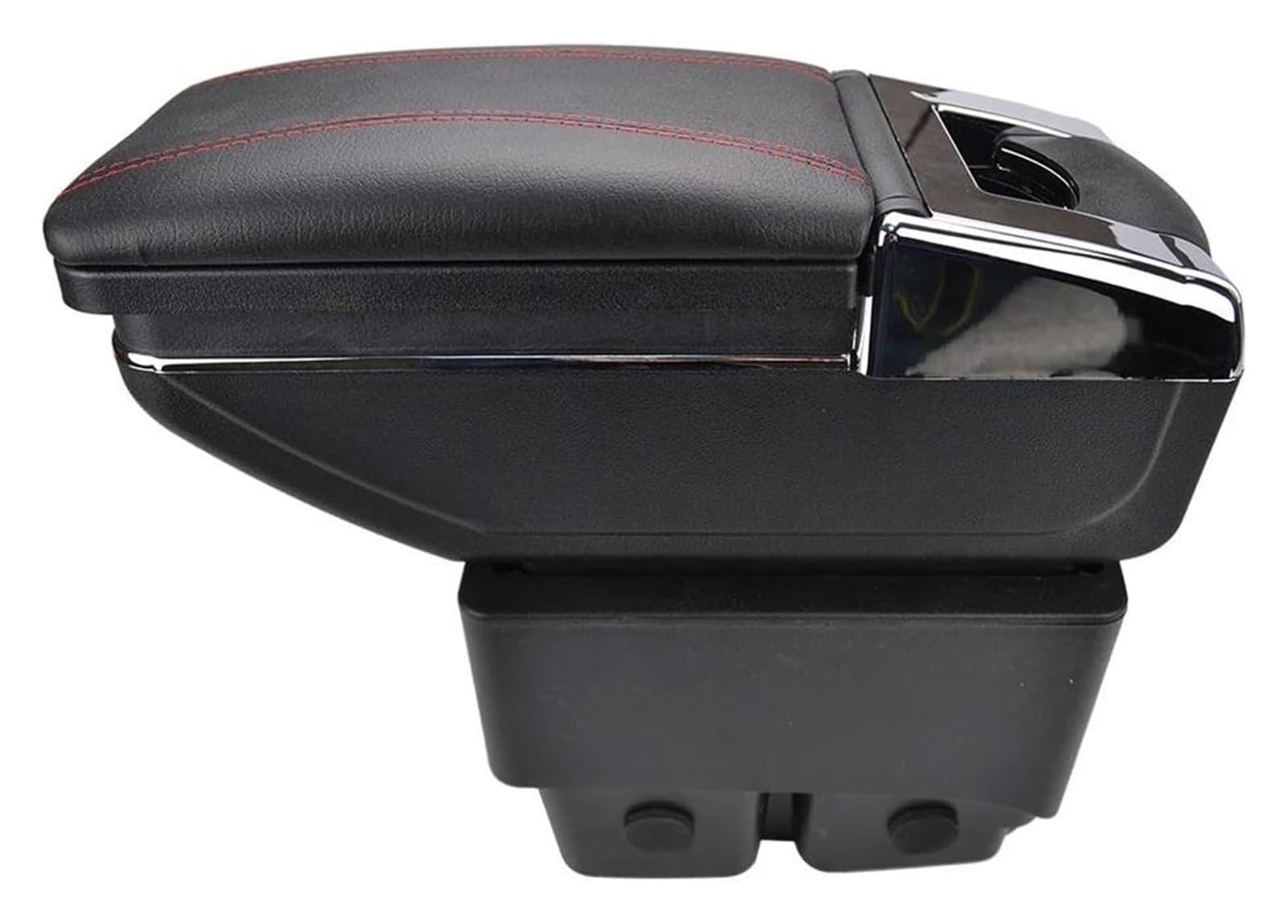 Für Fiesta 2009-2017 Center Center Console Storage Box Drehbare Für Rest Center Arm Rest Konsole Armlehnenbox(Red Thread) von WERKFNKBNH