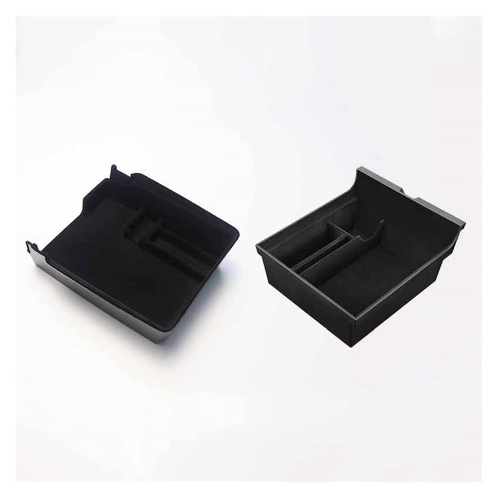 Für Modell 3 Y 2021 Auto Center Console Organizer Armlehne Box Aufbewahrungsbox Zubehör Tablett Münzbox Armlehnenbox(Flocking Set 1) von WERKFNKBNH