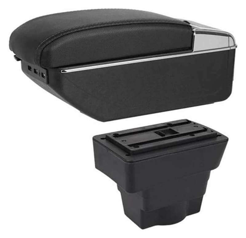 Für Sandero Für Stepway Armlehne Box Center Auto Lagerung Box Auto Innen Retrofit Teile Center Arm Rest Konsole Armlehnenbox(A-black black line) von WERKFNKBNH