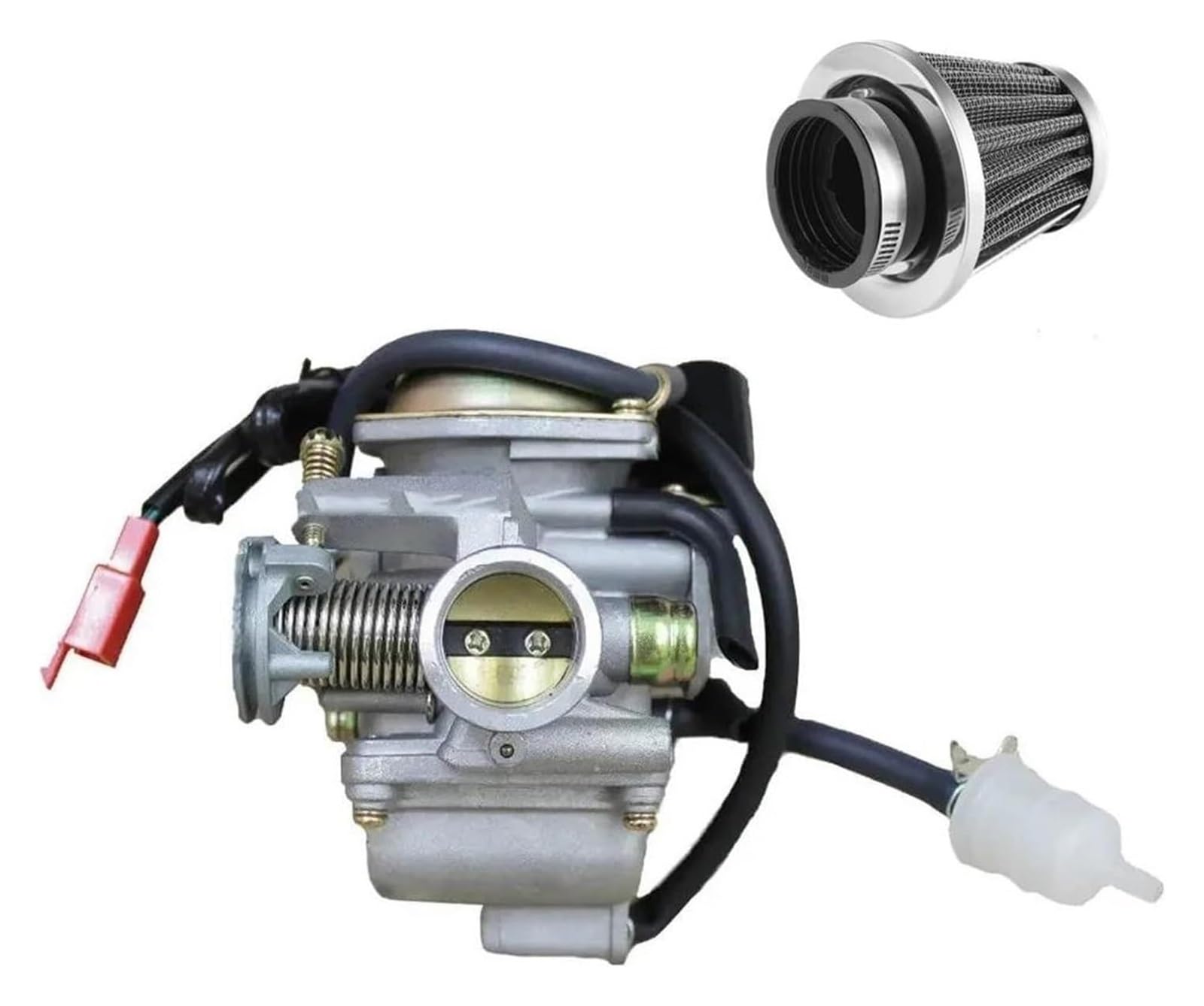 Vergasermotor Für 125cc Für Sym Für Symply Für Jet4 Für Euro Für Symphony Für Fiddle II 2 III 3 Für Shark Vergaser Mit Luftfilter(With Air Filter) von WERKFNKBNH