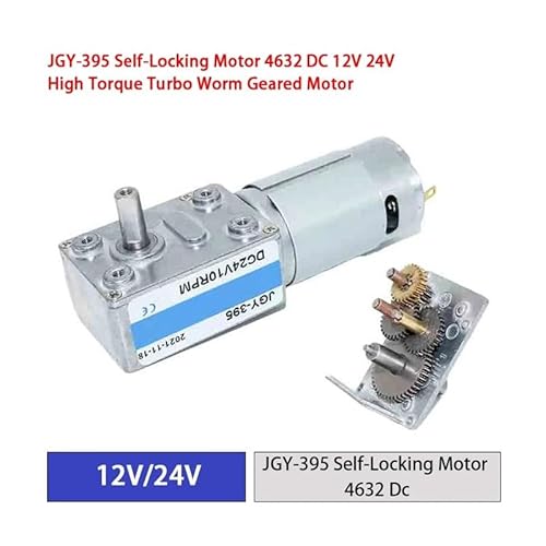 JGY-395 DC Worm Gear Vortex Geared electronic starter Self-Locking electronic starter 4632 Right Angle Metal Gear 12V 24v 4632 Maximum weight 50kg WERQKJXCZ(13RPM_12V) von WERQKJXCZ