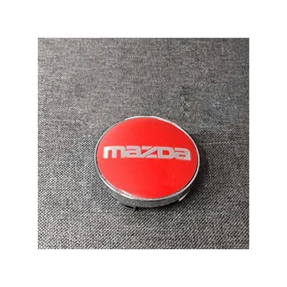 4 Stück Auto-Radnabenkappe, für Mazda 3 2006-2018 56mm Staubdicht Verdickten Hitzebeständiger Radnaben Mitteldeckel Ersatz Auto Zubehör,B von WERTYUV
