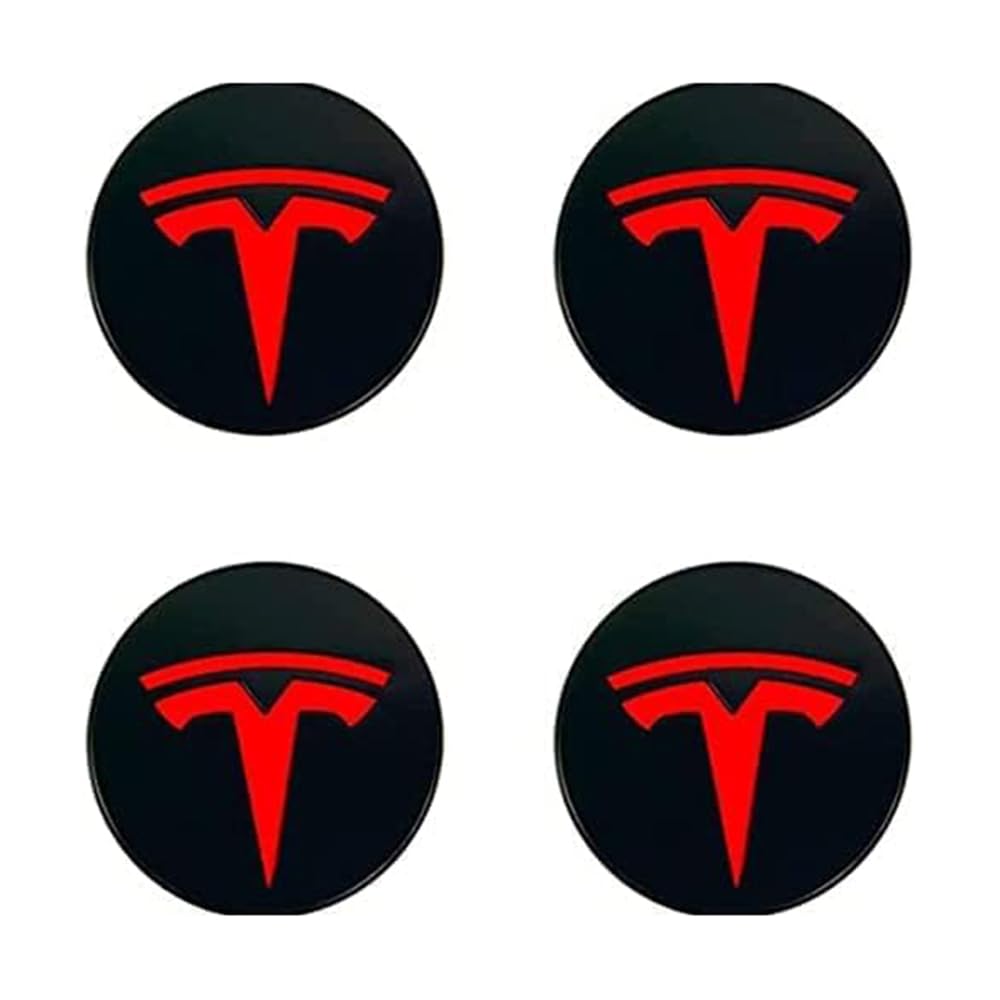 4 Stück Auto-Radnabenkappe, für Tesla Model Y 2020-2024 Staubdicht Verdickten Hitzebeständiger Radnaben Mitteldeckel Ersatz Auto Zubehör,C von WERTYUV