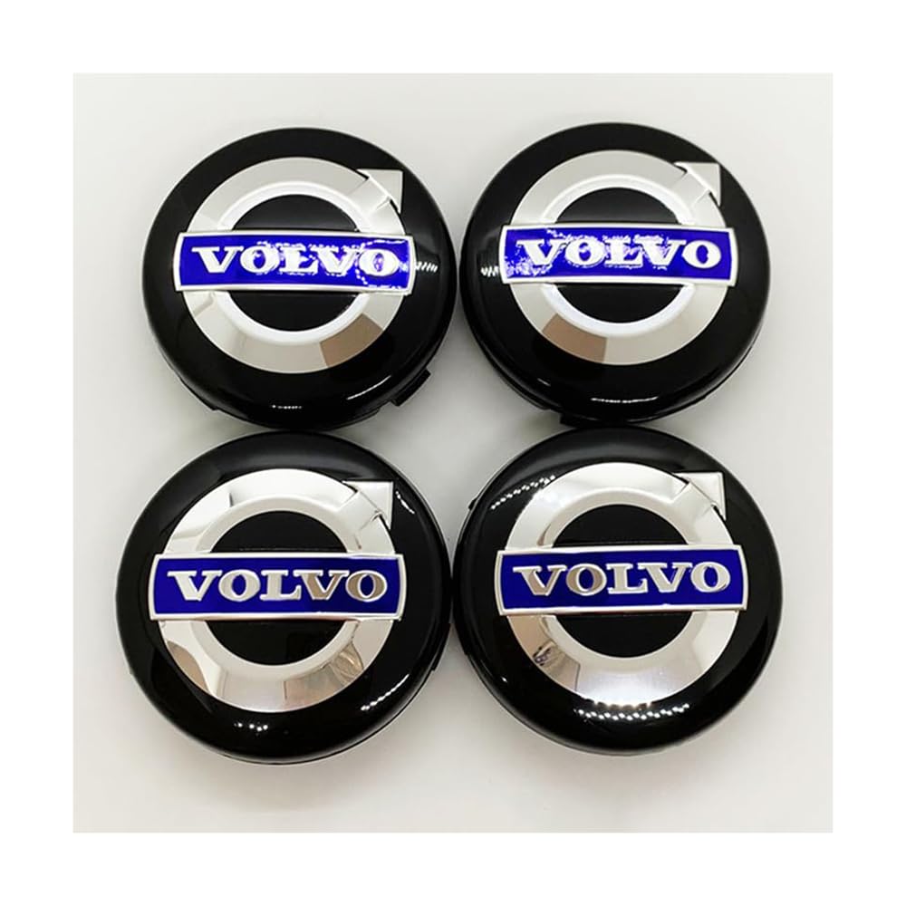 4 Stück Auto-Radnabenkappe, für Volvo S60 2010-2018 64mm Staubdicht Verdickten Hitzebeständiger Radnaben Mitteldeckel Ersatz Auto Zubehör von WERTYUV
